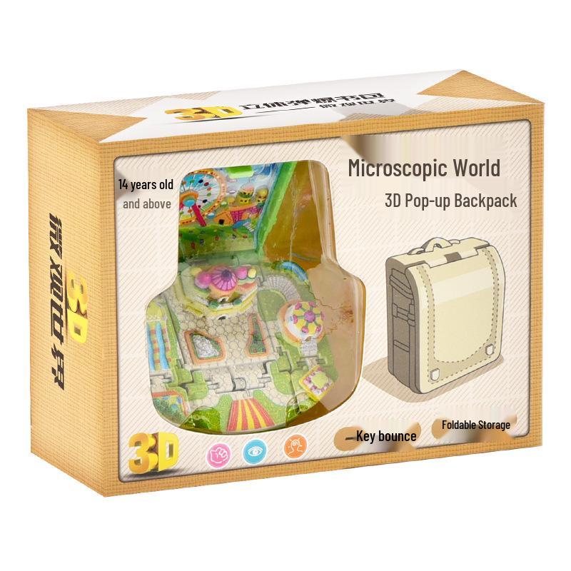 3D Dinosaur & Space Astronaut Pop-Up Keychain Book: Educational, Creative Decompression Toy