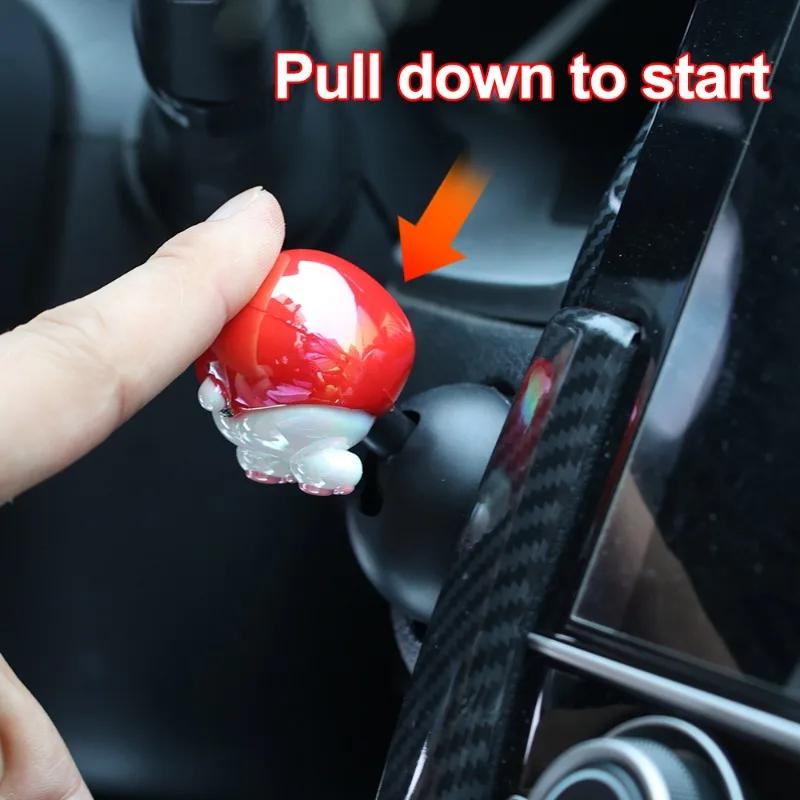 Auto-Ein-Klick-Start-Wippe, kleiner Hunde-Hintern, Motor-Startknopf, dekorative Abdeckung, kugelförmiger Zugstangen-Zünd-Start-Stopp-Schalter