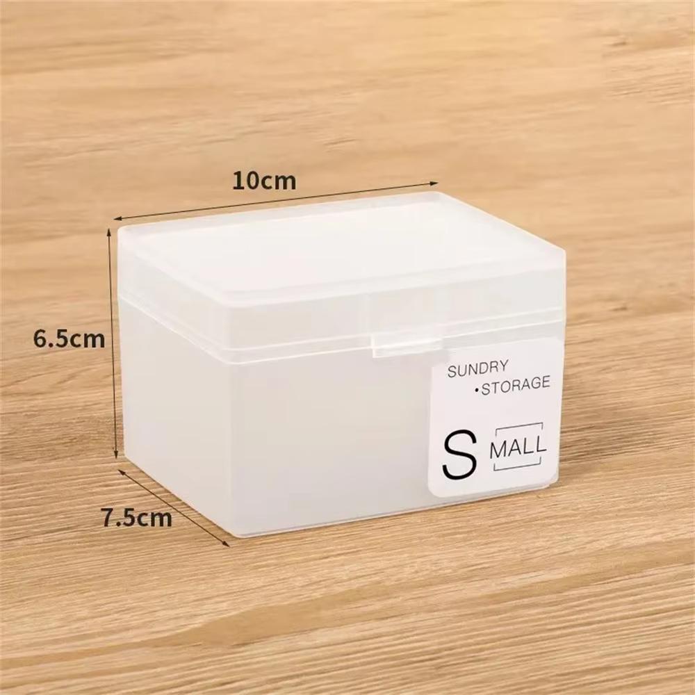 1PC Plastic Card Storage Box Student Dormitory Cosmetics Storage Desk With Cover Can Be Superimposed Stationery Account Box