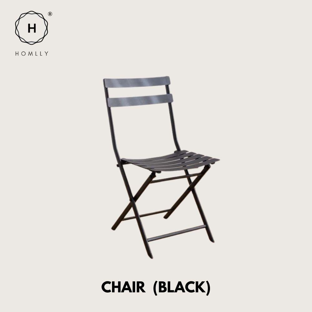 Homlly Ostoo Folding Outdoor Patio Balcony Table and Chairs (2PCS)