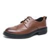 Spring and Autumn Leather Shoes Men's Brock Business Dress Leather Shoes Men's Wedding Groom Shoes