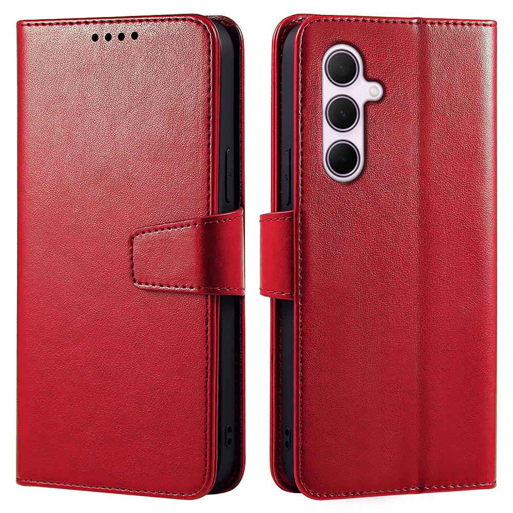 

For Samsung Galaxy S25 FE Case Stand Card Holder Wallet Leather Phone Cover Red