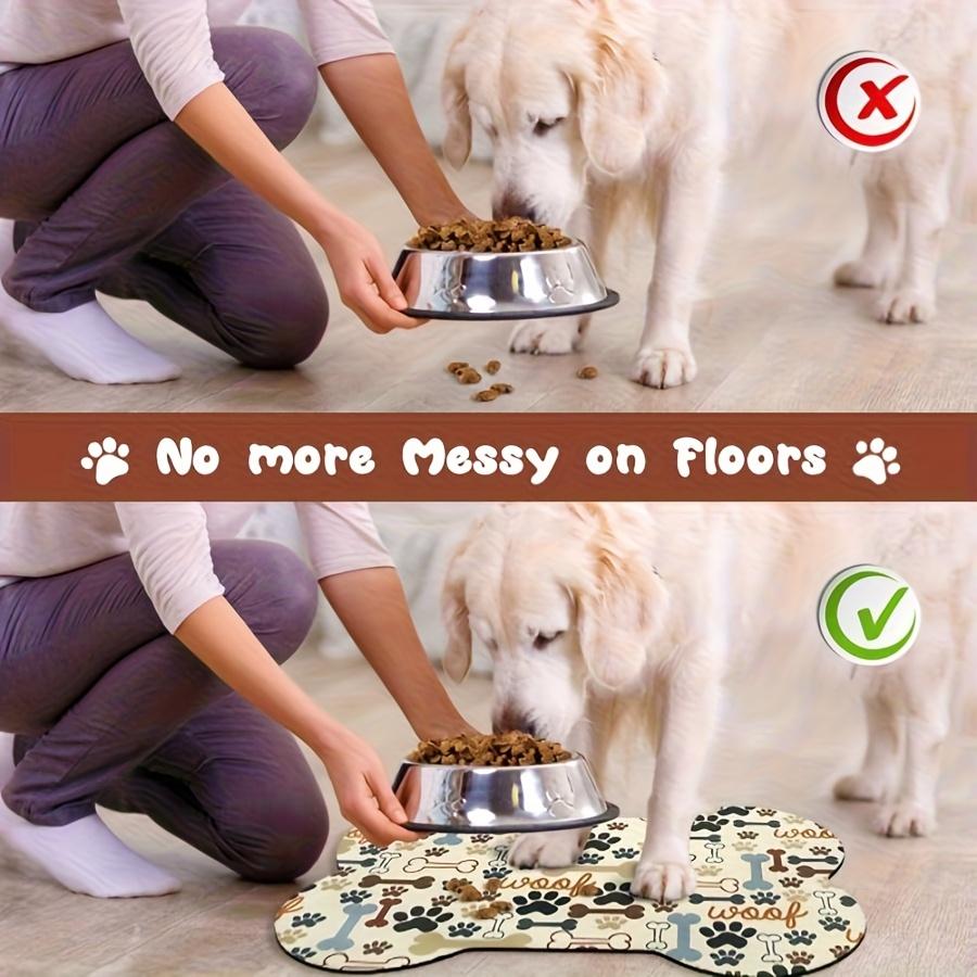 Bone-Shaped Pet Mat Feeding Mat Diatom Mud Carpet Cute Cartoon Floor Mat Waterproof And Dirt-Resistant Home Decoration