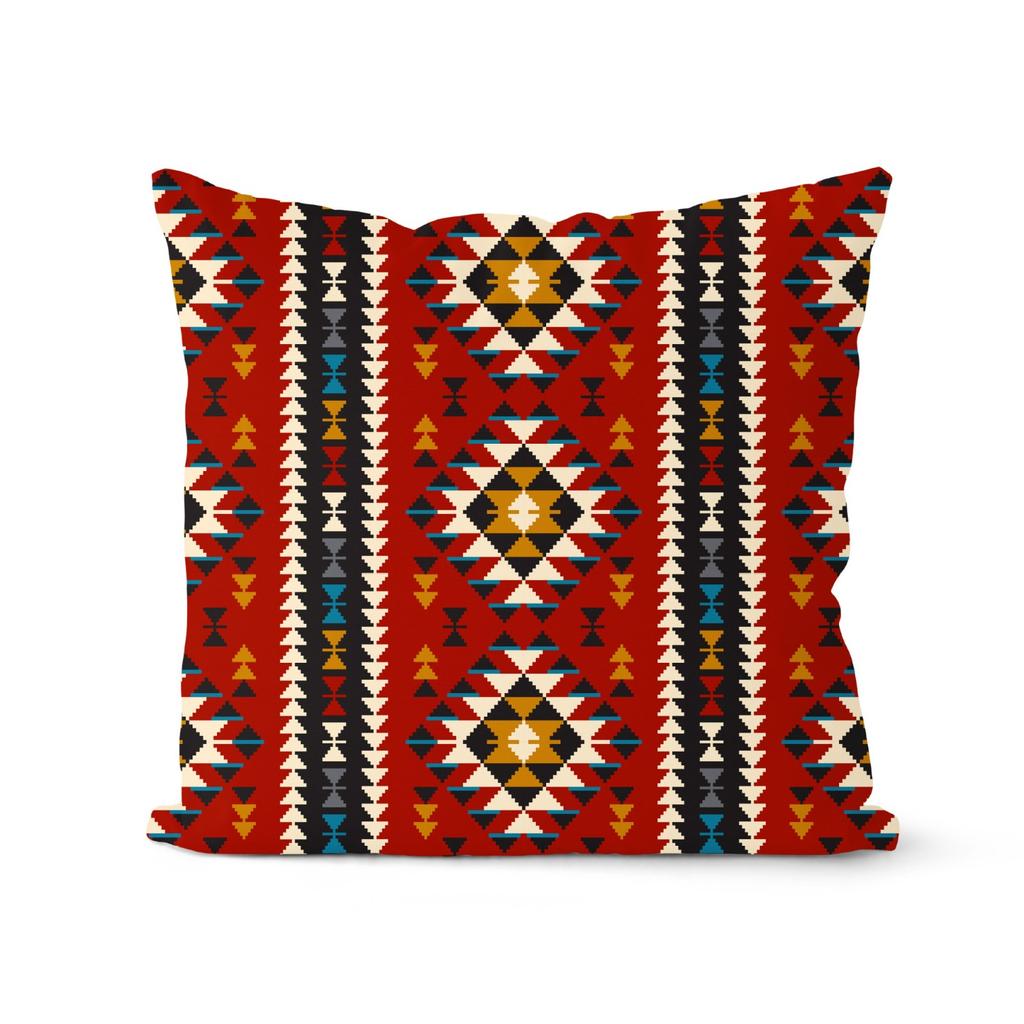 Retro Abstrakt Geometrisch Ethnisch Stil Kissenbezug Weiche Einrichtung Amerikanischer Sommer Sofakissen