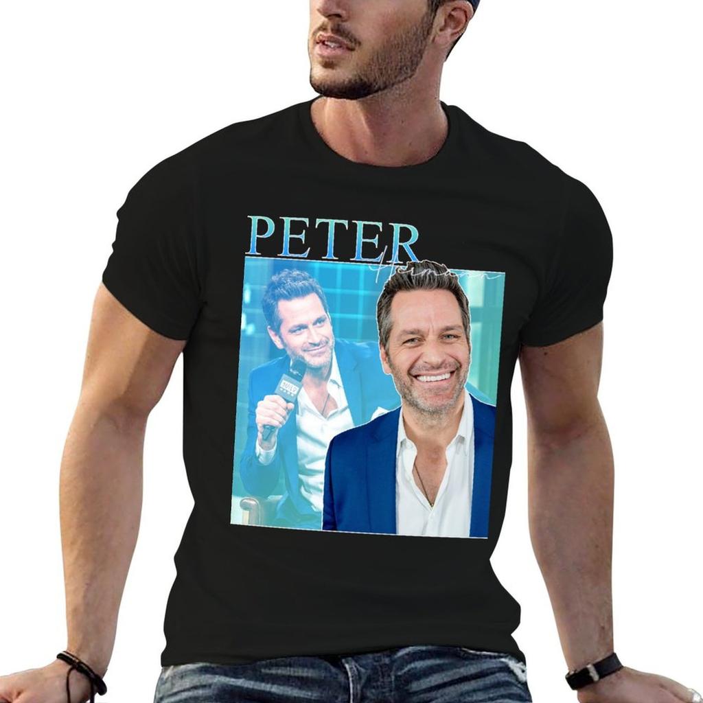 Peter Herunisexn Retro Tshirt Work Daily Short Sleeve Top