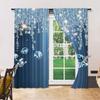 Set Of 2 Abstract Printed Window Curtain Bedroom Office Kitchen Living Room Study Rod Hole Treatment Polyester Ideal For Area