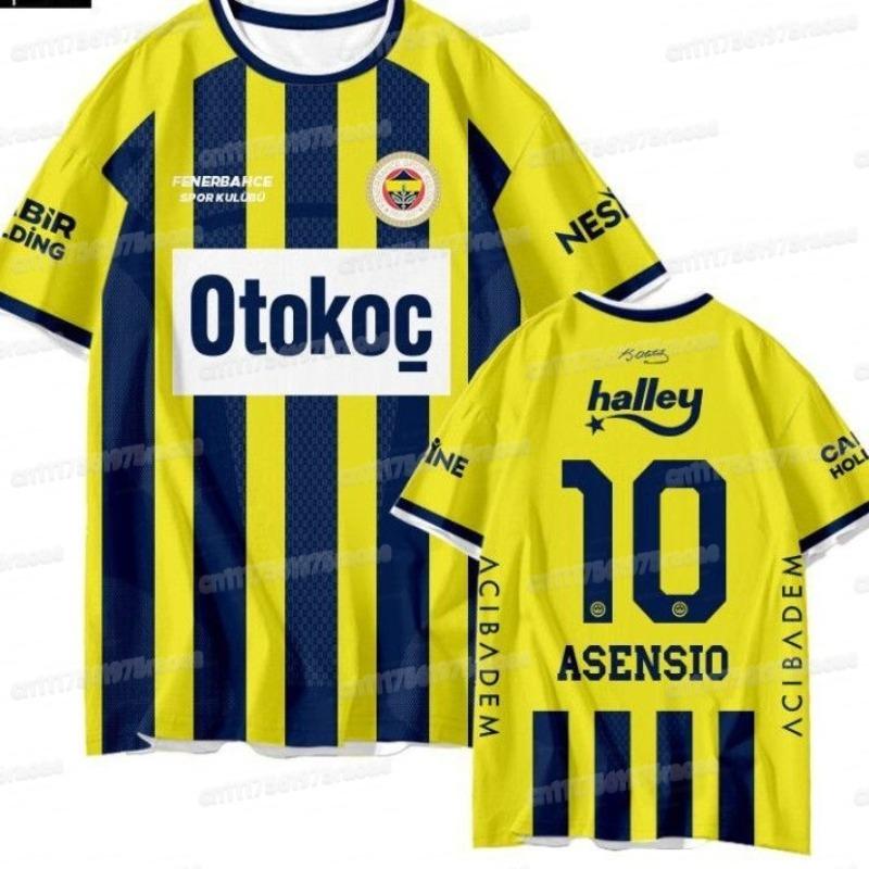 Nuevas Camisetas de Local y Visitante del Fenerbahce 2026 para la Temporada 2026-27, Camiseta Deportiva de Manga Corta Estilo Familiar Impresa en 3D para Aficionados
