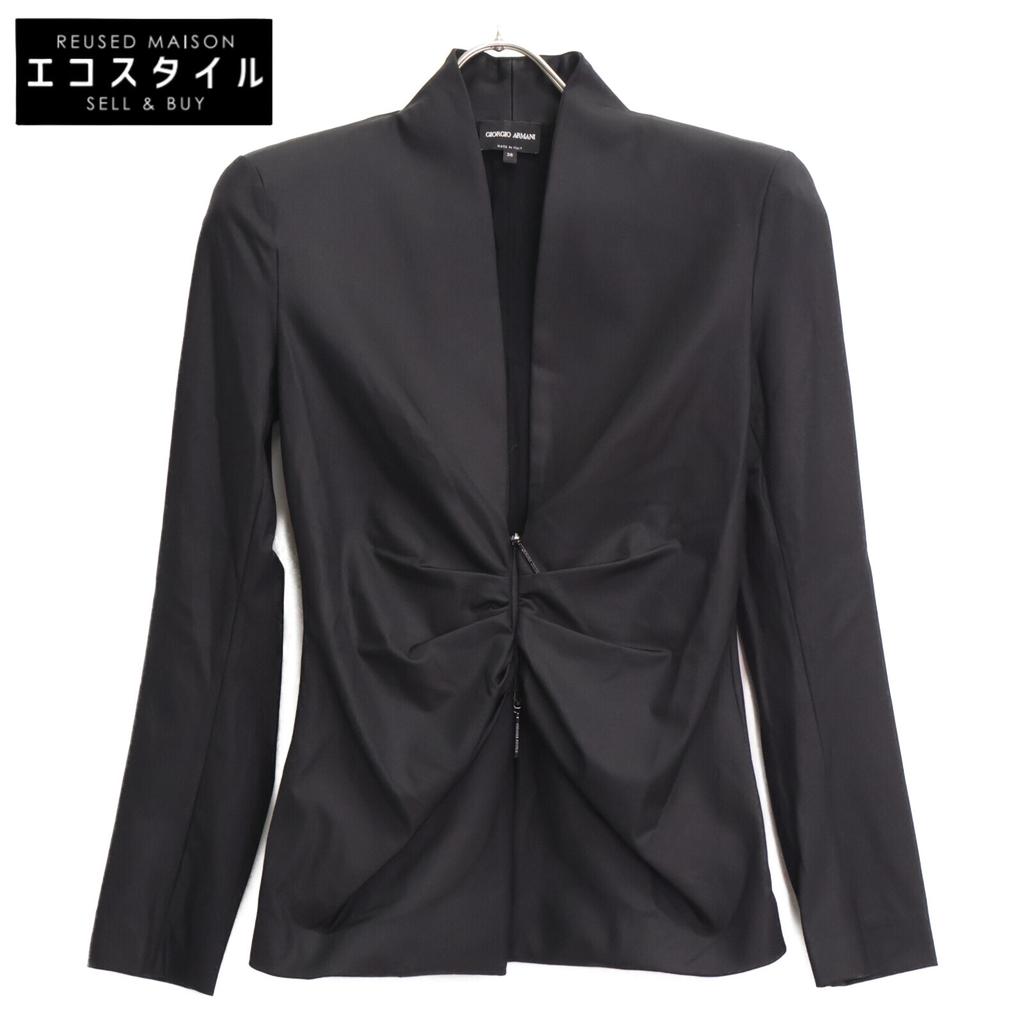 Giorgio Armani [Domestic Genuine] 3RAG54 Collarless with Shoulder Pads Jacket 38 blackUsed