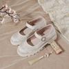 New Chinese Style Girls Single Shoes Platform Girls Student Shoes Buckle Retro Children's Hanfu Shoes Four Seasons Princess Shoes
