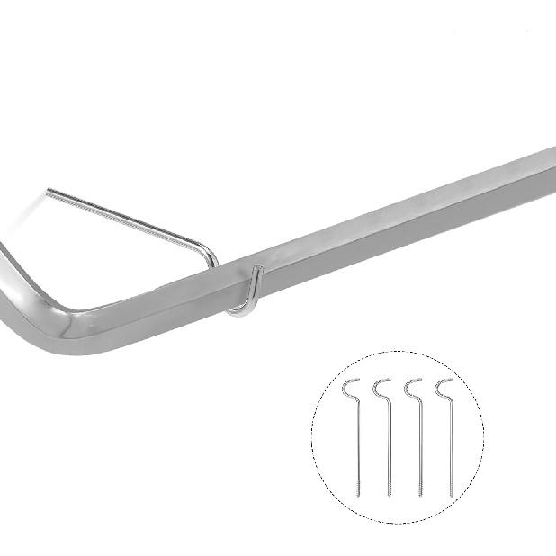 4 Pcs Single Curtain Rod Support, Curtain Rod Bracket Metal Curtain Rod Support Hanger Without Screws for Curtain Rod