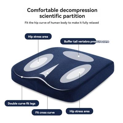 Ergonomisches Memory-Foam-Bürokissen Anti-Hämorrhoiden-Kissen Stuhlkissen Steißbeinkissen Autositzkissen Waschbarer Kissenbezug