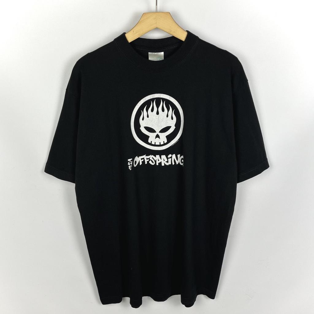 Maglietta a maniche corte vintage The Offspring Punk Rock Band Anni 2000 Taglia XL Nera Anni 00
