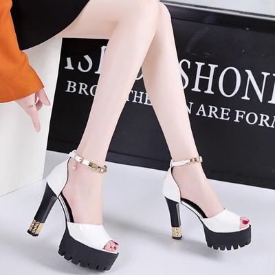 Fashion Platform High Heels Woman Pumps Summer Women Shoes 2024 High Heels Sandals Nightclub Stripper Heels Ankle Strap Sandals