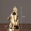 Nordic Golden Ceramic Penguin Crafts Office Desktop Parlor Ornament Home Decoration Animal Statue Gold Figurine Gifts