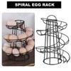 Spiralny Stojak na Jajka Egg Skelter Deluxe Spiralny Dozownik Stojak Koszyk Przechowywanie Metalowy Spiralny Przechowywanie Stojak Rolkowy Artykuły Kuchenne