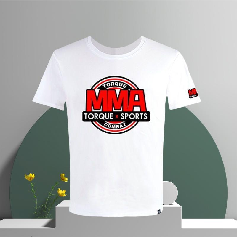 Summer New Printed Short Sleeved T-shirt Men's Clothing Mixed Martial Arts Half Sleeved Sanda Boxing Loose T-shirt
