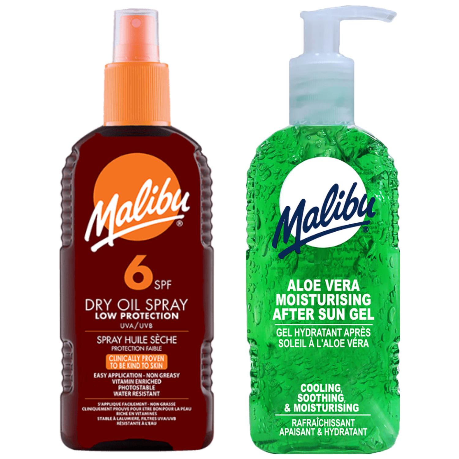 Malibu Spf6 Bronzing Oil + Aloe Gel After Tanning 200Ml
