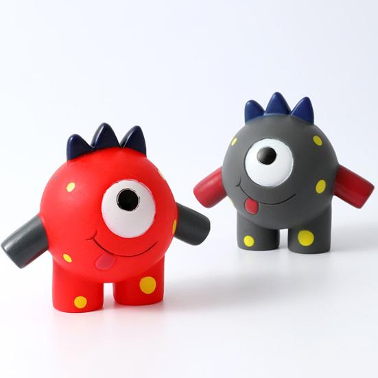 Chew Toy Built-in Sounder Cartoon Style Bite Resistant Wear-resistant Harmless Teeth Cleaning Scentless Squeaky Cartoon Animal Sound Doll for Home Use