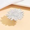 Stainless Steel Retro Sunflower Ring - Large Flower Design for Casual Vacation Style
