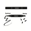 2-In-1 Eyeliner Pencil, Waterproof Sweat-Resistant Long-Lasting Smooth Dual-Ended Triangle Stamp Eyeliner, Black, Suitable For Daily Makeup