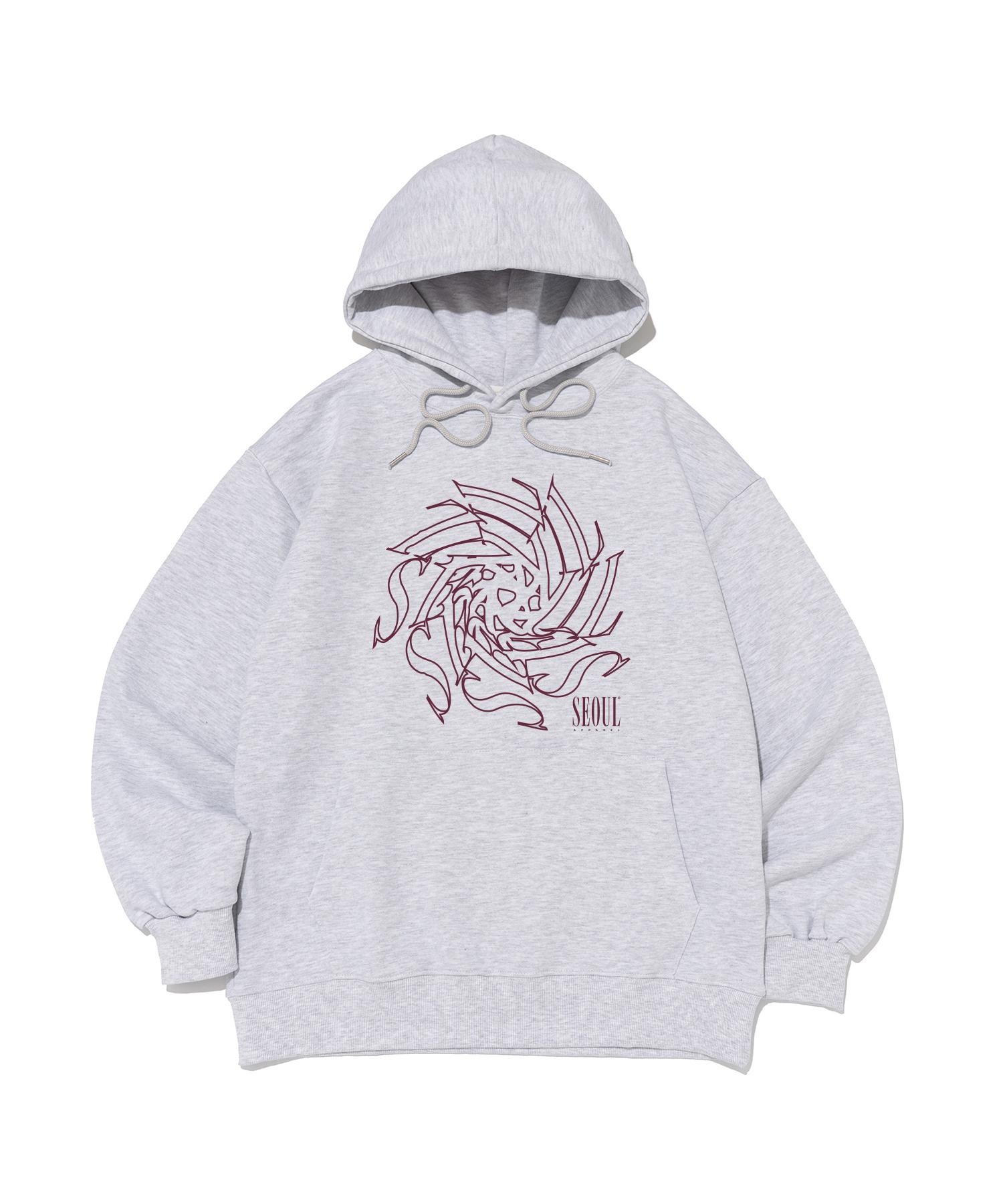 Seoul Apparel Seoul Spiral Hoodie (Light Gray) Xl