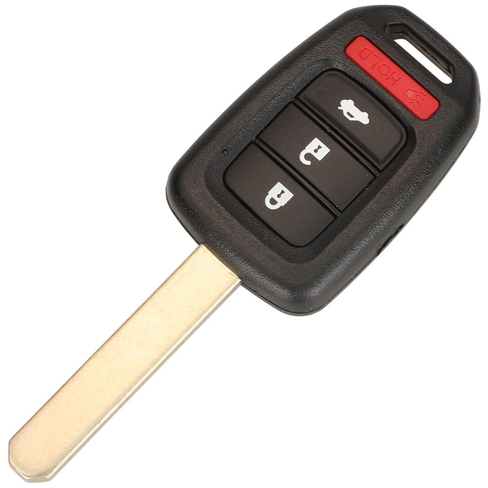 Jingyuqin Autoschlüsselanhänger 313.8/433Mhz ID47 Chip Schlüsselloser Fernbedienungs-Schlüsselanhänger Für Honda Accord 2013 2014 2015 2016 2017 MLBHLIK6-1T/1TA