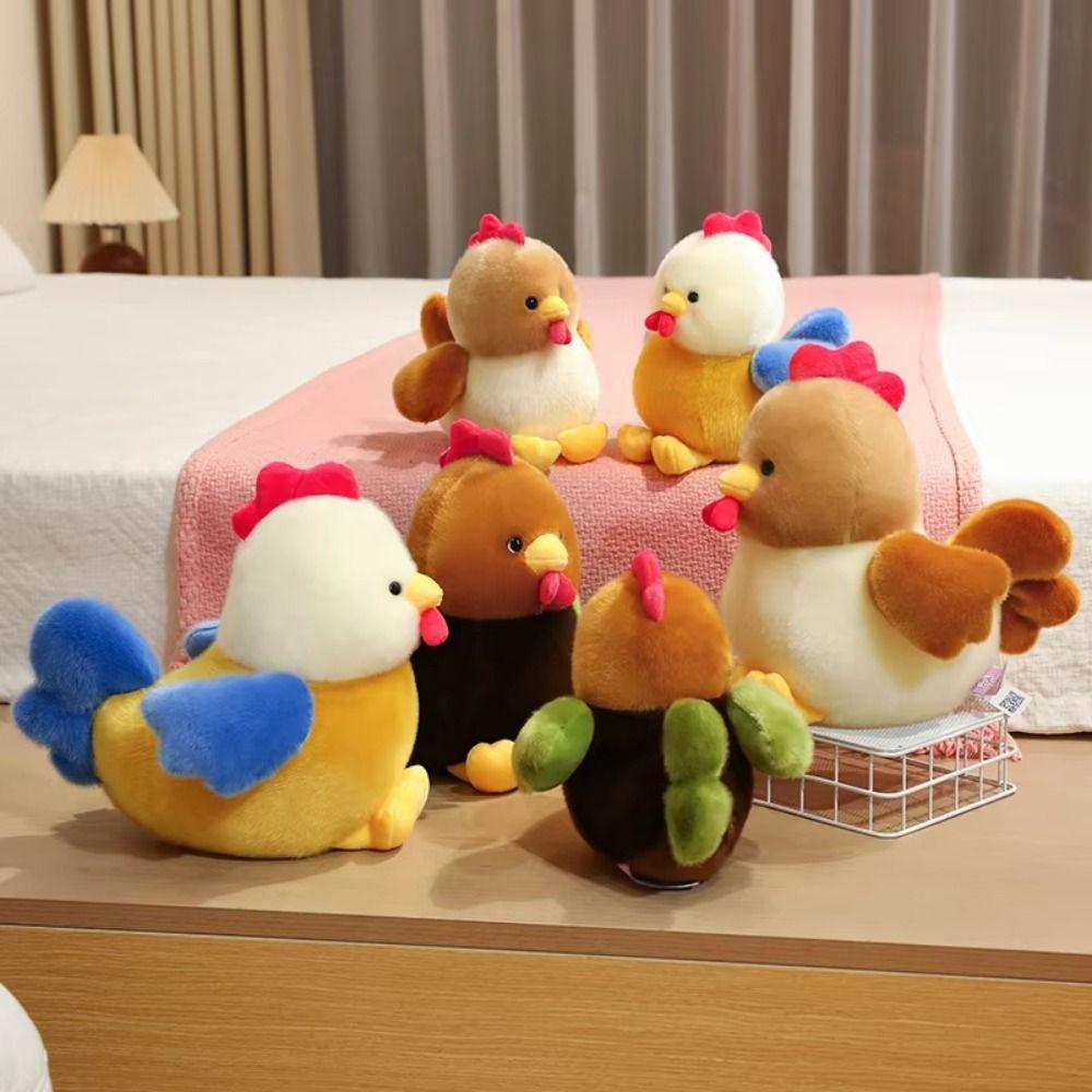 PP Cotton Filled Chicken Plush Toy Cute Rooster Hen Plush Toy Chicken Plush Doll Room Decor