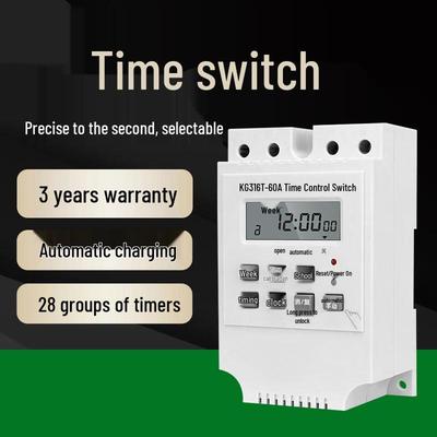 Langfu 220V 60A Yüksek Güçlü Otomatik Zamanlayıcı Anahtar