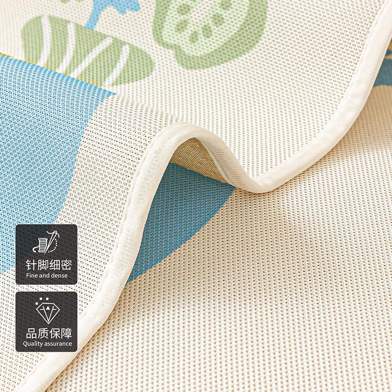 New Cool Doudou Summer Ice Silk Sofa Cushion Straight Row Anti-Cat Scratch Sofa Cover Fixed Non-Slip Sofa Seat Cushion
