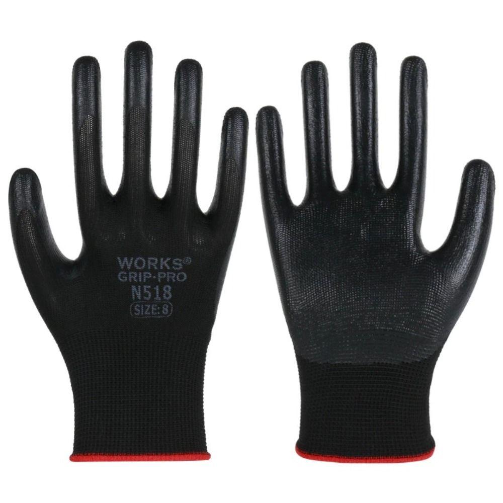 Non-slip Work Gloves Nylon Safety Coated Mittens New Nitrile Gloves