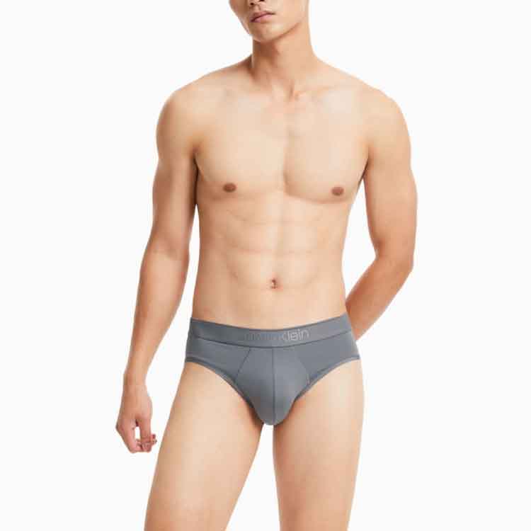 Calvin Klein Matte Solid Color Letter Waistband Lightweight Fitted Briefs Men Underwear Gray NB2906-5GS