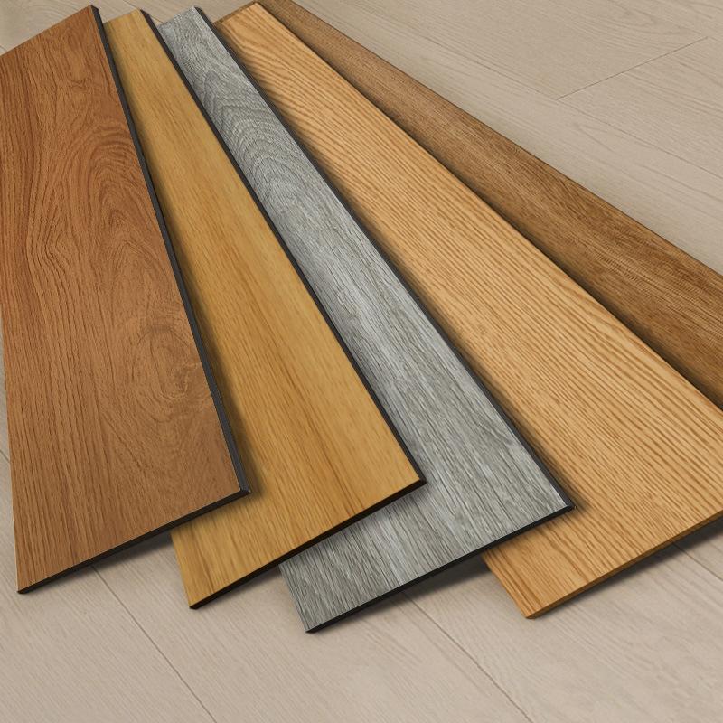 10 Pcs 45x15cm Self-adhesive Floor Sticker Thicken Wood Grain Wall Sticker Living Room DIY Wall Tiles Furniture Renovation Decor