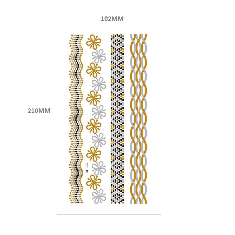 Bronzing Tattoo Sticker Water Transfer Mt Metal Waterproof Tattoo Sticker Party Party Amazon Wind Tattoo