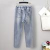 MOJTA Women Spring Autumn Plus Size Casual Loose Pants Hight Waist Harem Jeans