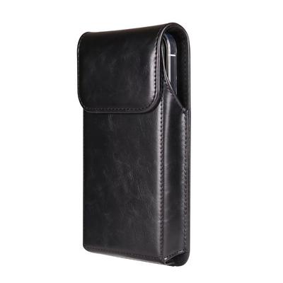 Men's Leather Waist Phone Pouch with Magnetic Buckle - Sports Belt Bag and Protective Cover