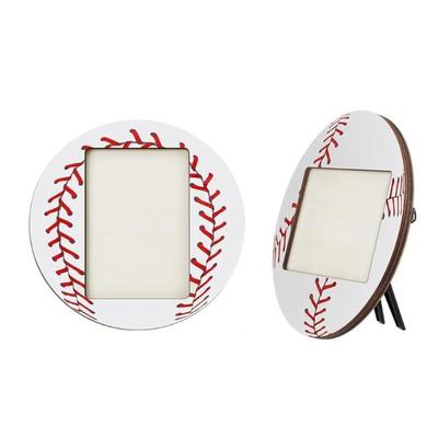Par de 2 Porta-Retratos de Mesa de Baseball e Futebol Temáticos de Esportes Decoração Única para Casa para Entusiastas de Esportes