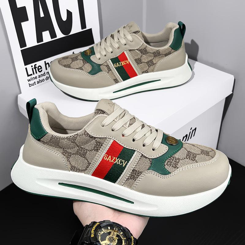 

New high-end casual shoes printed sports shoes breathable and comfortable running shoes MR 39 хаки