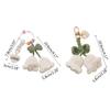 Lily of the Valley Keychain Pendant Headphone Bag Pouch Phone Decorations Handmade Flower Knitted Keyring Ornament