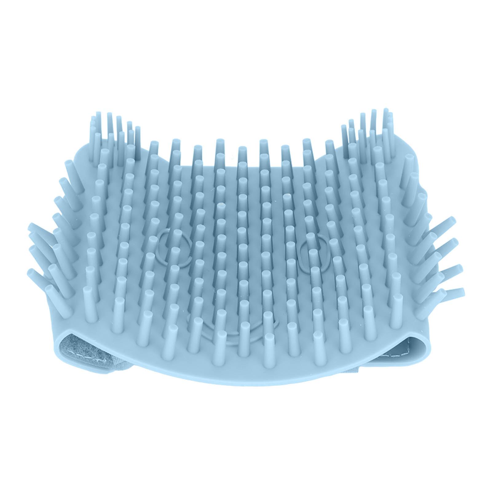 

Cat Corner Self Groomer Soft Silicone Massage Cat Itch Board with Catnip for Cats Kittens Dogs Puppies Meditation Blue L