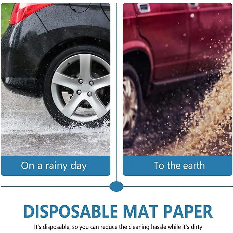 10/25 ks Jednorázové papírové podložky pod nohy Přenosné podložky pod nohy do vozidla Skládací podlahové rohože Podložka pod nohy do auta Příslušenství do interiéru auta
