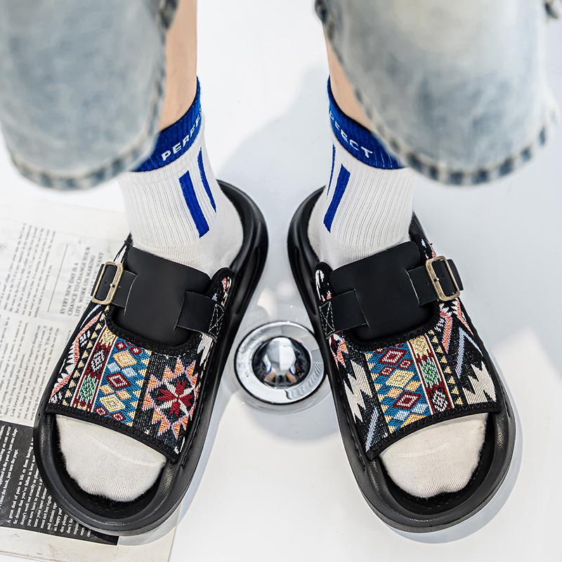 Men's Summer Casual Sandals Slippers Wear-resistant Sandals Adjustable Sandals Outdoor Beach Shoes