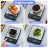 10kg/1g Digital Kitchen Scale Baking Gram Weight Scales LCD Display Electronic Table Scale Personal Healthy Diet Food Scale