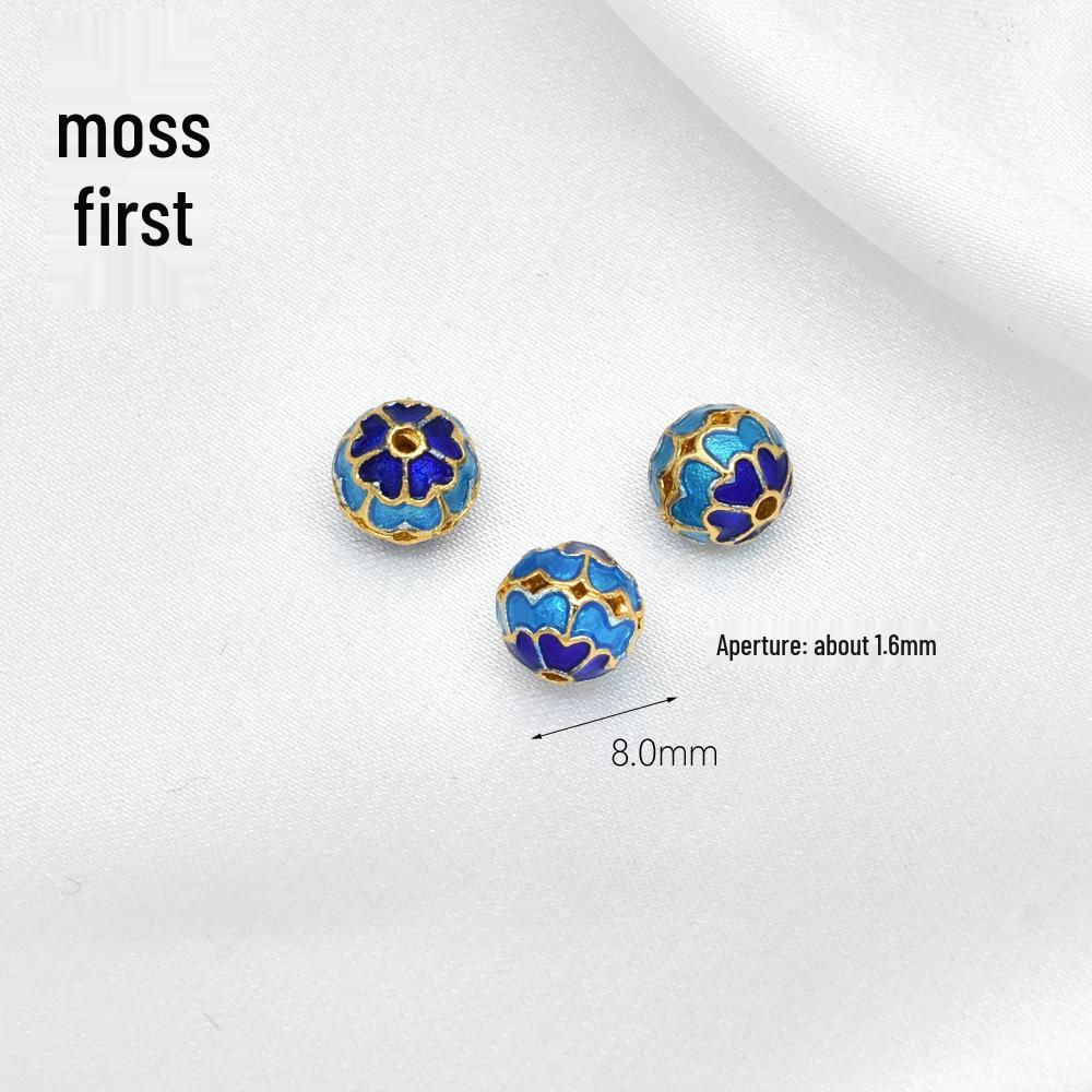 Handmade Cloisonné Enamel Spacer Beads for DIY Chinese Style Bracelets