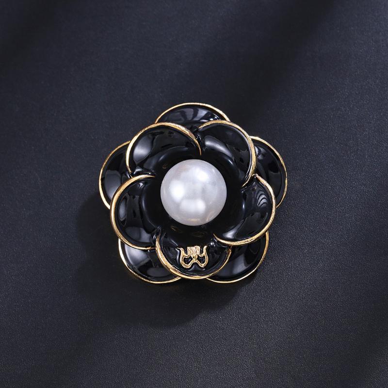 Kamelien-Broschen für Damen Unisex Emaille Klassisches Blumendesign Pflanzen-Anstecknadeln Büro Party Freund Geschenke Schmuck-Accessoires