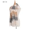Autumn and Winter Polyester Circle Sand Plaid Scarf Women's Warm Fringed Scarf Shawl