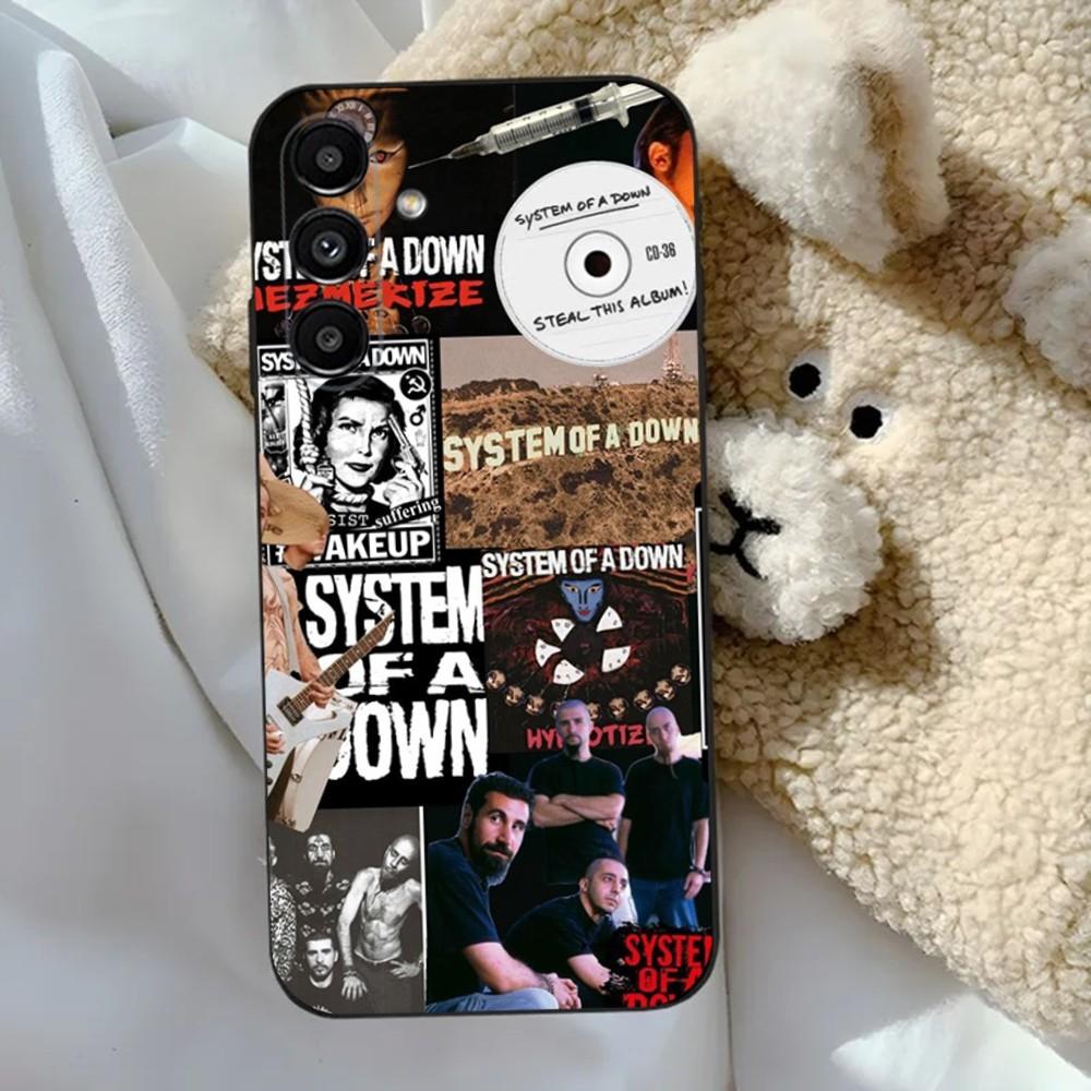 

Band S-System of a D-Down Phone Case For Samsung S24,23,22,30,21,10,9,Ultra,Plus,Lite,FE,5G Black Soft Case Samsung S235G