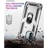 Coque pour Xiaomi Redmi 13C, Argenté Antichoc Renforcé Anneau Arrière + 2 Verres Trempés