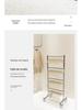 Stainless Steel Multi-Layer Clothes Rack: Floor-Standing, Large Capacity, Brushed Silver for Men and Women’s Pants.
