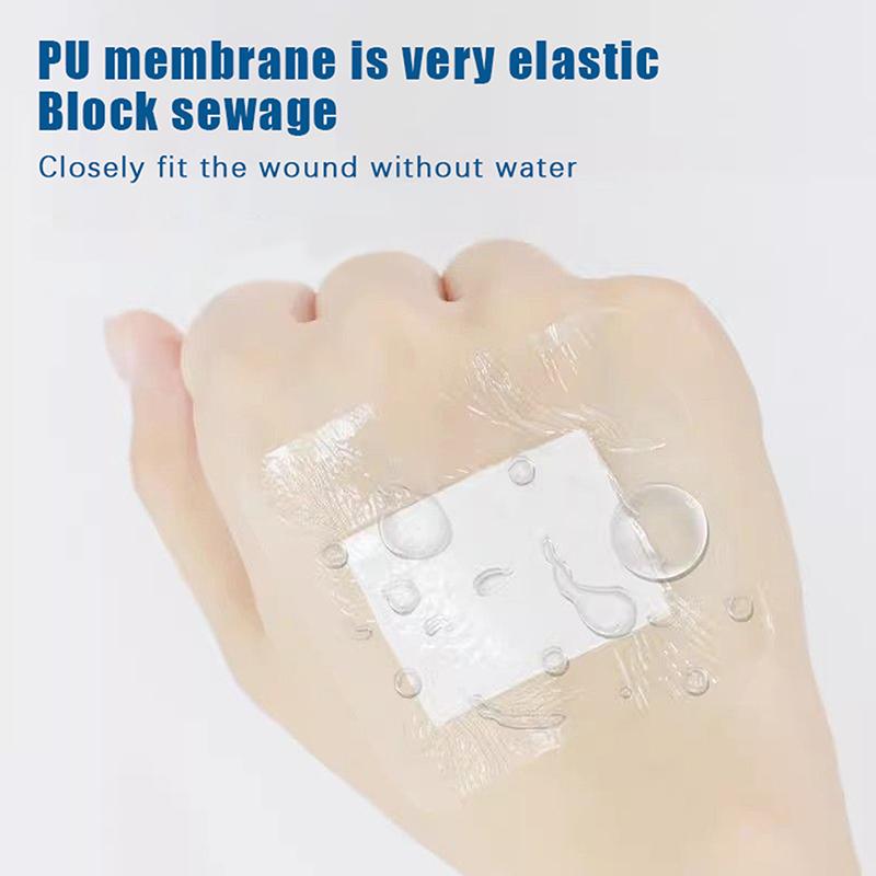 10/20Pcs Waterproof Transparent Pu Adhesive Wound Dressing Fixer Band Aid Bandage Wound Protective Sticker First Aid Tool