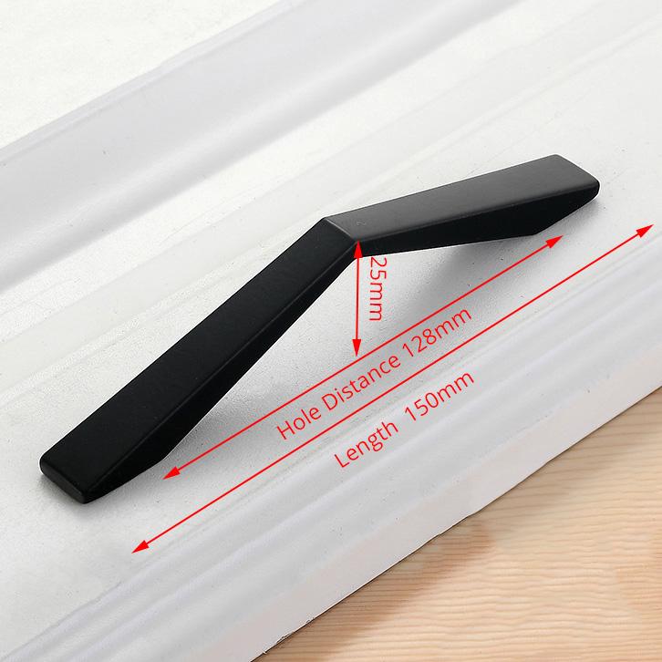KAK 10PCS American Style Black Cabinet Handles Solid Aluminum Alloy Kitchen Cupboard Pull Drawer Knobs Furniture Handle Hardware
